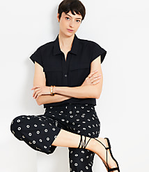Poplin Bubble Tie Hem Shirt carousel Product Image 1