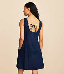 Lou & Grey Linen Cotton Tie Back Mini Pocket Dress carousel Product Image 2