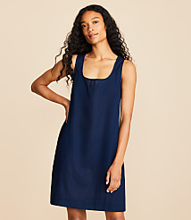 Lou & Grey Linen Cotton Tie Back Mini Pocket Dress carousel Product Image 3