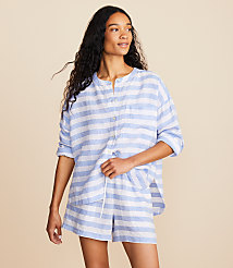 Lou & Grey Striped Linen Pocket Shirt carousel Product Image 2