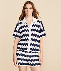 Lou & Grey Wavy Pointelle Shirt carousel Product Image 3