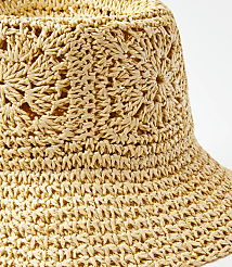 Crochet Straw Bucket Hat carousel Product Image 2