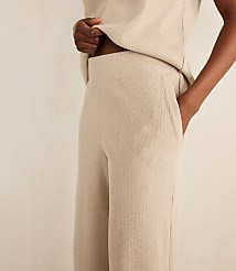 Haven Well Within Organic Cotton Rib Knit Wide Leg Pants carousel Product Image 3