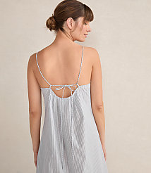 Haven Well Within Organic Cotton Poplin Delicate Stripe Sleep Dress carousel Product Image 3