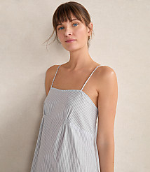 Haven Well Within Organic Cotton Poplin Delicate Stripe Sleep Dress carousel Product Image 4