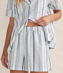 Haven Well Within Organic Cotton Linen Coastal Stripe Sleep Set carousel Product Image 3