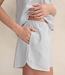 Haven Well Within Organic Cotton Poplin Delicate Stripe Sleep Set carousel Product Image 3
