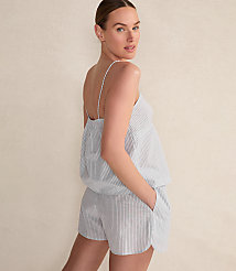 Haven Well Within Organic Cotton Poplin Delicate Stripe Sleep Set carousel Product Image 4