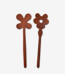 Areaware Serving Friends Large Flower Wooden Spoons carousel Product Image 1