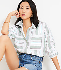 Striped Poplin Utility Everyday Shirt carousel Product Image 1