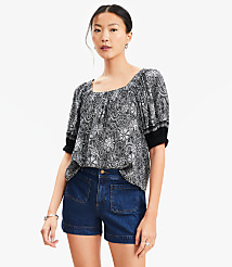 Deco Smocked Square Neck Blouse carousel Product Image 1
