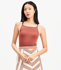 Petite Ribbed Square Neck Sweater Tank Top carousel Product Image 1