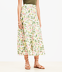 Blossom Linen Blend Midi Skirt carousel Product Image 2