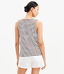 Striped Henley Tank Top carousel Product Image 3