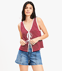 Petite Striped Tie Vest Top carousel Product Image 1