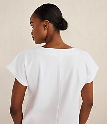 Haven Well Within Organic Cotton Interlock Split Neck Top carousel Product Image 2