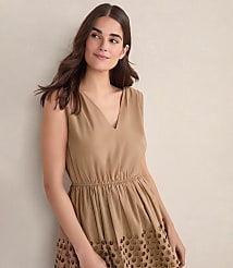 Haven Well Within Organic Cotton Honeycomb Eyelet Midi Dress carousel Product Image 3