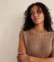 Haven Well Within Organic Cotton Open Stitch Short Sleeve Sweater carousel Product Image 4