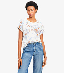 Floral Refined Wedge Sweater Tee carousel Product Image 2
