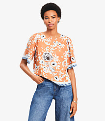 Floral Gathered Sleeve Blouse carousel Product Image 2