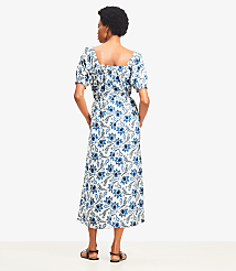 Paisley Smocked Square Neck Midi Dress carousel Product Image 4