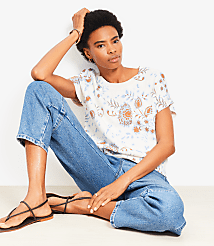 Floral Refined Wedge Sweater Tee carousel Product Image 1