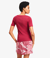 Ribbed Scoop Neck Tee carousel Product Image 3