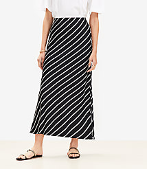 Petite Striped Bias Maxi Skirt carousel Product Image 3