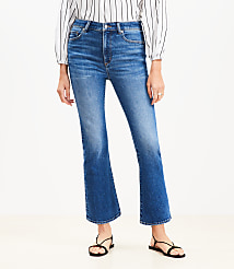 Curvy High Rise Kick Crop Jeans in Bright Medium Stone Wash carousel Product Image 1