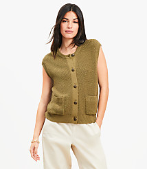 Ribbed Pocket Sweater Vest carousel Product Image 1