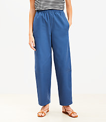 Petite Pull On Barrel Pants in Twill carousel Product Image 2