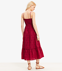 Eyelet Tiered Strappy Midi Dress carousel Product Image 2