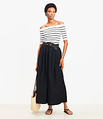 Poplin Pleated Maxi Pocket Skirt carousel Product Image 1