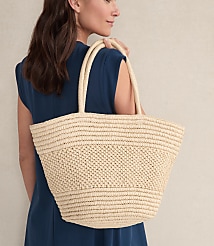 Haven Well Within Large Straw Rounded Tote carousel Product Image 1