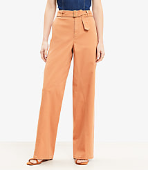 Petite Belted Slim Wide Leg Pants carousel Product Image 2