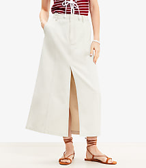 Petite Front Slit Seamed Midi Pocket Skirt carousel Product Image 2