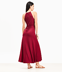 Ruched Midi Halter Dress carousel Product Image 3