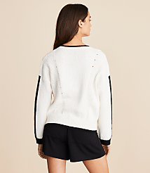 Lou & Grey Colorblock Pointelle Wedge Sweater carousel Product Image 3