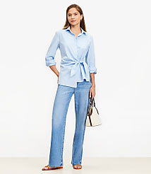 Petite Poplin Wrap Shirt carousel Product Image 2