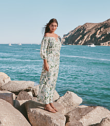 Floral Off The Shoulder Maxi Dress carousel Product Image 1