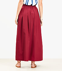 Poplin Pleated Maxi Pocket Skirt carousel Product Image 2