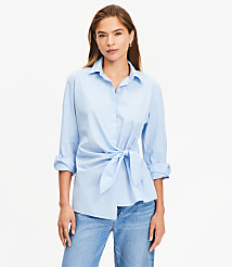 Petite Poplin Wrap Shirt carousel Product Image 1