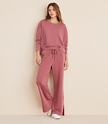 Lou & Grey Washed Cozy Cotton Straight Leg Sweatpants carousel Product Image 1