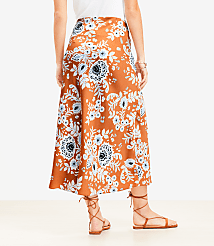Petite Floral Satin Bias Midi Skirt carousel Product Image 2