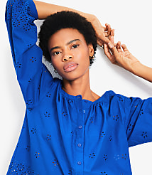 Eyelet Blouson Sleeve Blouse carousel Product Image 3