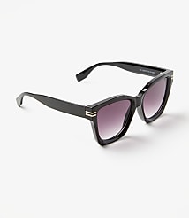 Metallic Trim Square Sunglasses carousel Product Image 1