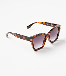 Metallic Trim Square Sunglasses carousel Product Image 1
