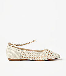Crochet Chain Ankle Strap Ballet Flats carousel Product Image 1