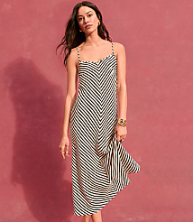 Petite Striped Tie Back Bias Maxi Dress carousel Product Image 4