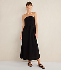 Haven Well Within Organic Cotton Crinkle Gauze Strapless Dress carousel Product Image 1